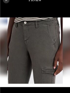 Vigoss Skinny Cargo Jeans in Charcoal Gray